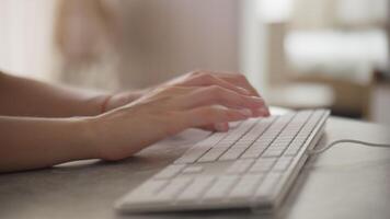 Close-up of Hands Typing on Keyboard video
