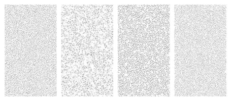 Stipple texture collection black ink dotted background pattern pack rough hand drawn abstract design on transparent background isolated vintage graphic texture vector