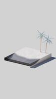 Summer Beach Isometric 3D Render Animation video