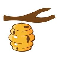honeycomb icon with honeycomb and honey on a white background, vector