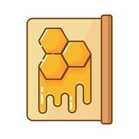 honeycomb icon with honeycomb and honey on a white background. vector