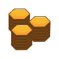 honeycomb icon with honeycomb and honey on a white background vector