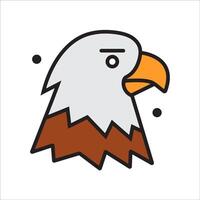 an eagle head icon with dots on it vector