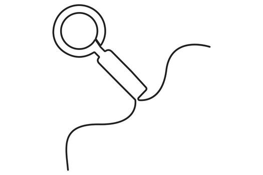 sencillo continuo línea aumentador vaso icono diseño vector