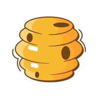 A bee hive with a hole in it vector