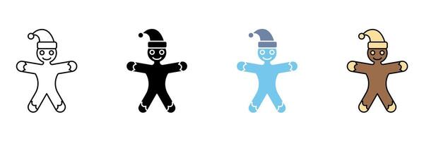 GINGERBREAD MAN concept line icon. Simple element illustration. vector