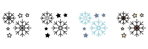 SNOW concept line icon. Simple element illustration. vector