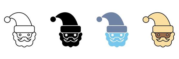 SANTA concept line icon. Simple element illustration. vector