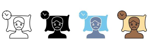 INSOMNIA concept line icon. Simple element illustration. vector