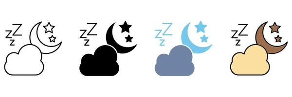 NIGHT concept line icon. Simple element illustration. vector