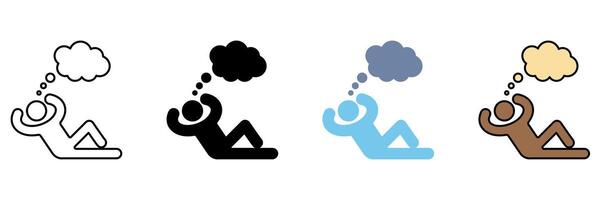 REST concept line icon. Simple element illustration. vector