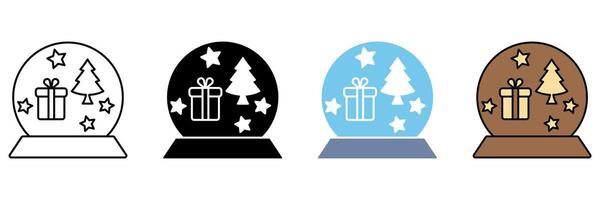 SNOW GLOBE concept line icon. Simple element illustration. vector