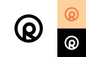 Letter R rounded in circle logo graphic , design icon concept vector