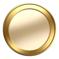 Isolated golden coin mockup template for business finance and investment concept design element 3d rendering png