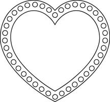Elegant heart shaped frame border design for valentines day vector