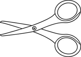 Simple line drawing of scissors craft design element vector