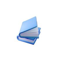 3d illustration of an open blue book, perfect for educational content, e-learning platforms, and reading-related projects. Ideal for creative web design and academic media. vector