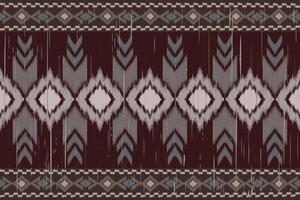 Beautiful embroidery Motif design in brown color pattern. vector