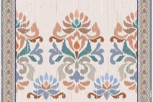 Beautiful embroidery Motif design in vintage color pattern. vector