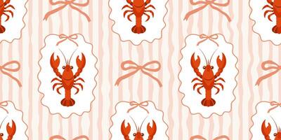 Lobster pattern illustration vector