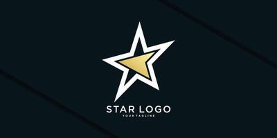 Modern star logo design with abstract shape. vector