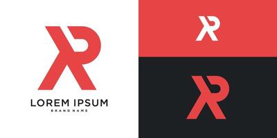 Letter R logo design abstract shape. vector