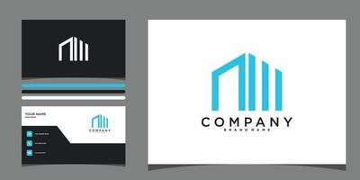 Simple house logo design with shape modern vector