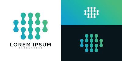 Molecul technology logo design element with modern concept. vector