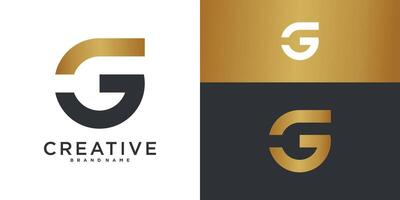 Abstract initial letter G logo design template. vector