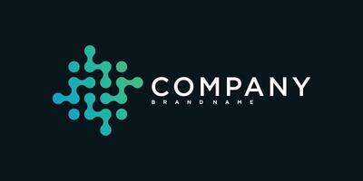 Molecul technology logo design element with modern concept. Premium vector
