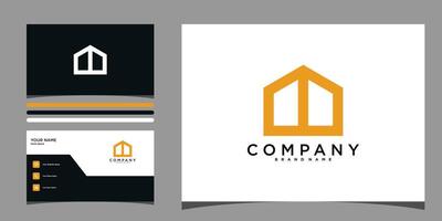 house logo design with shape modern and business card. vector