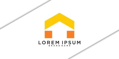 Simple house logo design template vector