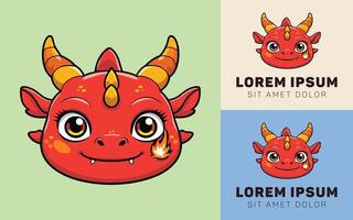 Chibi Dragon Flying Happily with Sparkling Scales vector