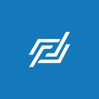 Modern Tech Letter F Monogram Logo, Abstract Geometric Symbol for cloud hosting, it, cms, startup and small business vector