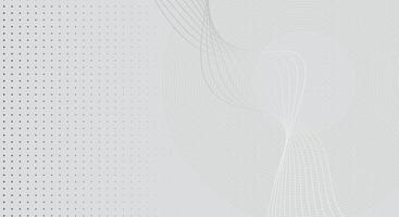Minimal Gray Abstract Background with Dotted Gradient and Curved Line Overlay vector