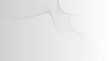 Light Gray Abstract Flow Background with Dotted Grid and Curved Line Design vector