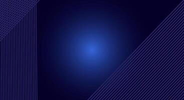 Dark Blue Abstract Background with Gradient Center and Diagonal Line Corners vector