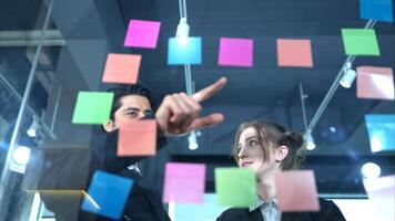 In the office, two businessmen and women discuss and exchange idea and give advice to each other to complete the work,93 photo
