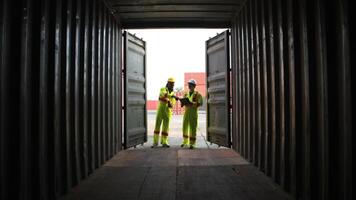 Engineers and technicians inspect the inside of containers and order repairs at the container manufacturing and storage site,79 photo