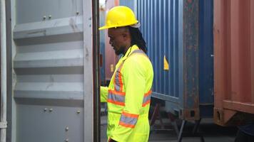 Technicians inspect container repairs by welding at container,27 photo