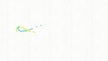 Abstract Background with Yellow and Blue Lines Moving on White video