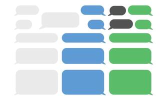 Speech Bubble Set, Illustration, Design Element for apps or web and more vector