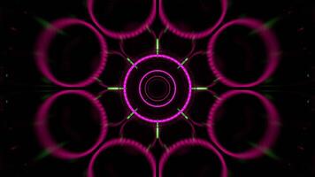 Pink and Green Stobe Tunnel Path of Neon Background VJ Loop in 4K video