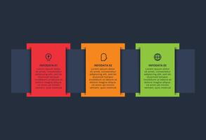 Creative concept for infographic with 3 steps vector