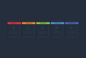 Business data visualization. Process chart. Elements of graph, diagram with 5 options vector