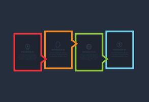 Workflow concept for infographic with 4 steps, options, parts or processes vector