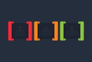 Creative concept for infographic with 3 steps, template for web on a black background. vector