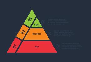 Business data visualization. Process chart. Elements of graph, diagram with 3 options vector