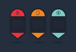 Workflow concept for infographic with 3 steps, options, parts or processes vector