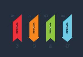 Timeline infographic with 4 elements vector